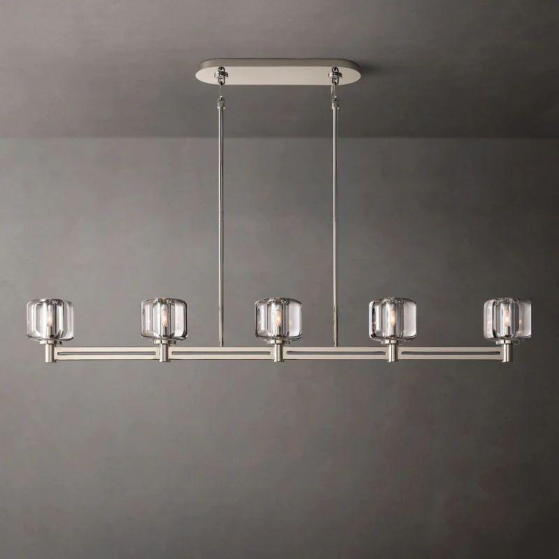 Demaret Crystal Linear Chandelier 54'' - Dawn Lamps