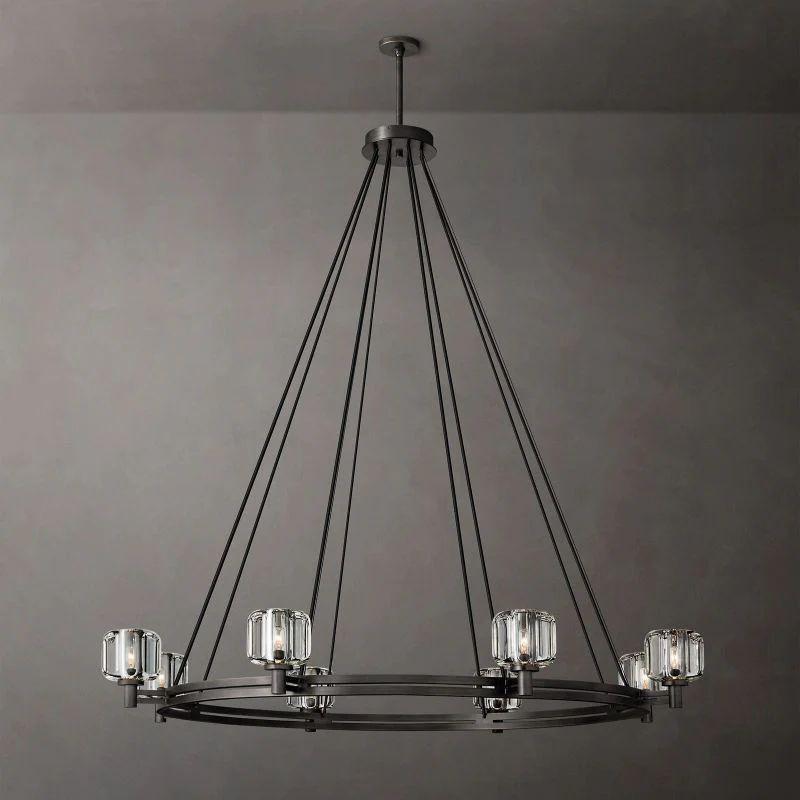 Demaret Crystal Round Chandelier 60'' - Dawn Lamps