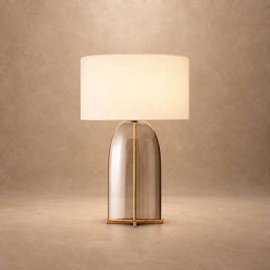 Echo Amber Glass Table Lamp