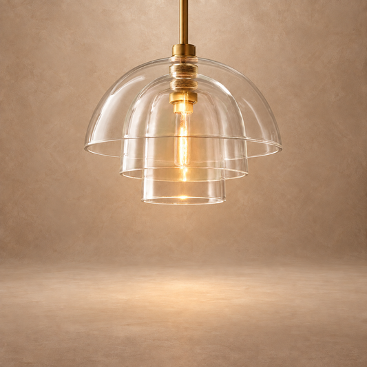 Echo Layered Glass Cloche Pendant Light