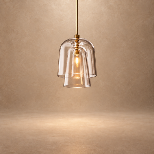 Echo Layered Glass Flute Pendant Light