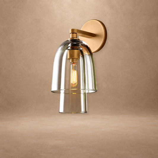 Echo Layered Glass Flute Wall Sconce