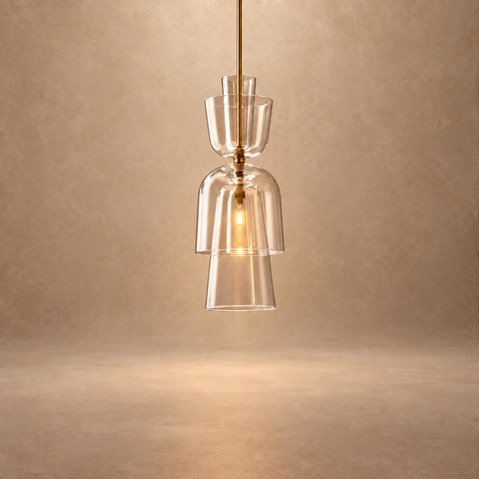 Echo Layered Glass Grand Flute Pendant Light