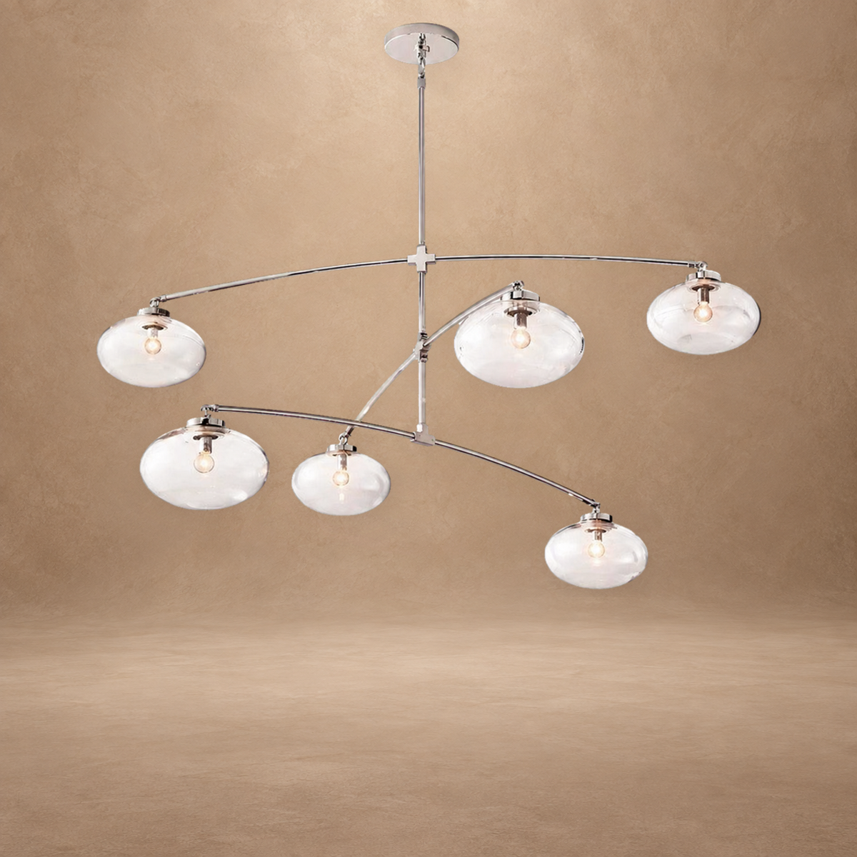 Bubble Clear Glass Mobile Round Chandelier