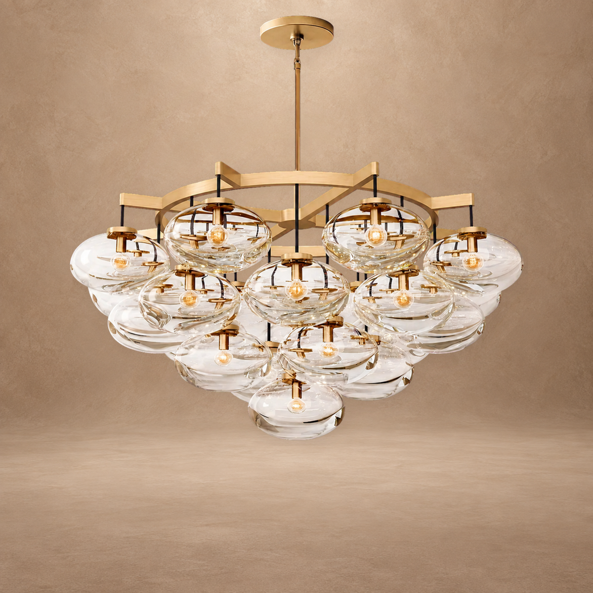 Bubble 48 Inch Clear Glass Bubble Chandelier
