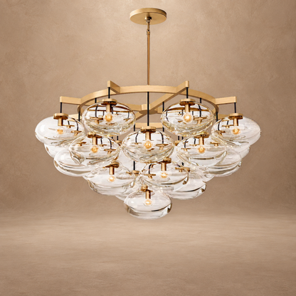 Bubble 48 Inch Clear Glass Bubble Chandelier