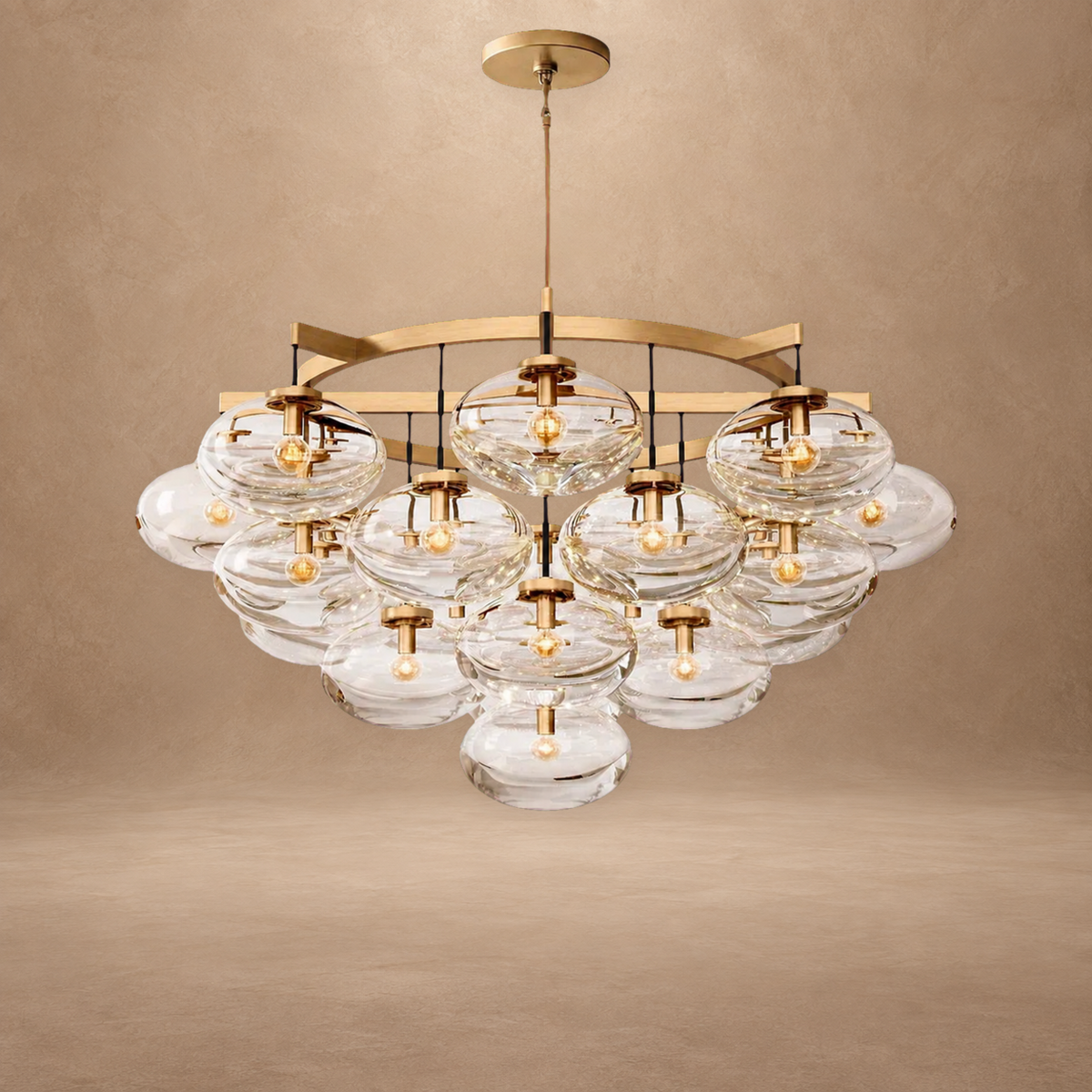 Bubble 48 Inch Clear Glass Bubble Chandelier