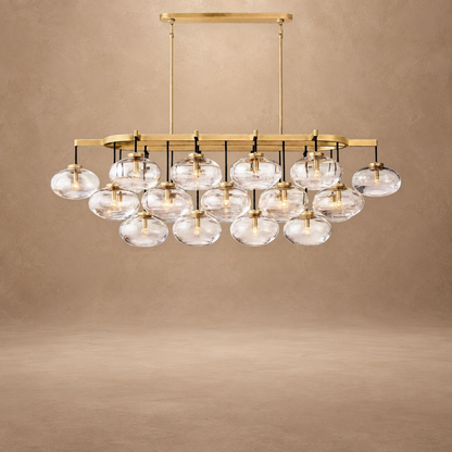 Bubble 72 Inch Clear Glass Bubble Oval Chandelier