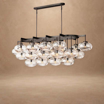 Bubble 72 Inch Clear Glass Bubble Oval Chandelier