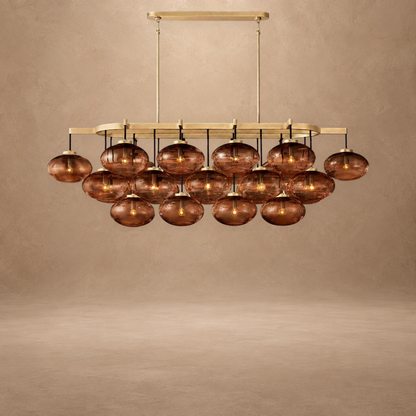 Bubble 72 Inch Clear Glass Bubble Oval Chandelier