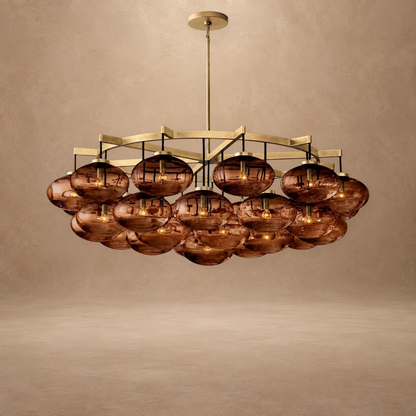 Bubble 72 Inch Clear Glass Bubble Oval Chandelier