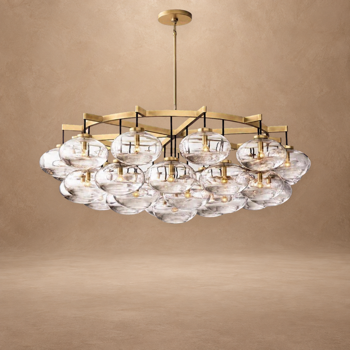 Bubble 60 Inch Clear Glass Bubble Chandelier
