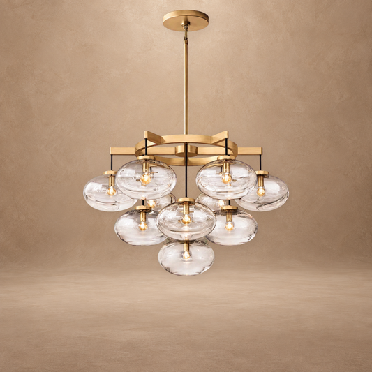 Bubble 36 Inch Clear Glass Bubble Chandelier