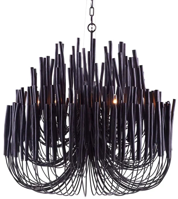 Modern Art Design 5/6-Light Modern Branch Modeling Chandelier in White/Black