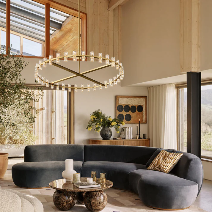 Arcachon Round Chandelier 48" - Dawn Lamps