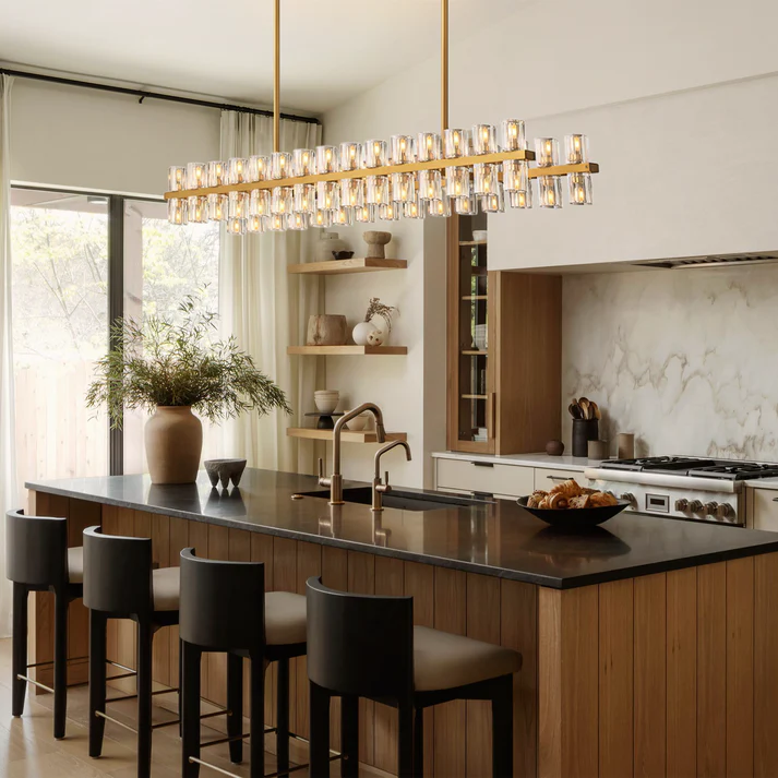 Arcachon Rectangular Chandelier 54" - Dawn Lamps