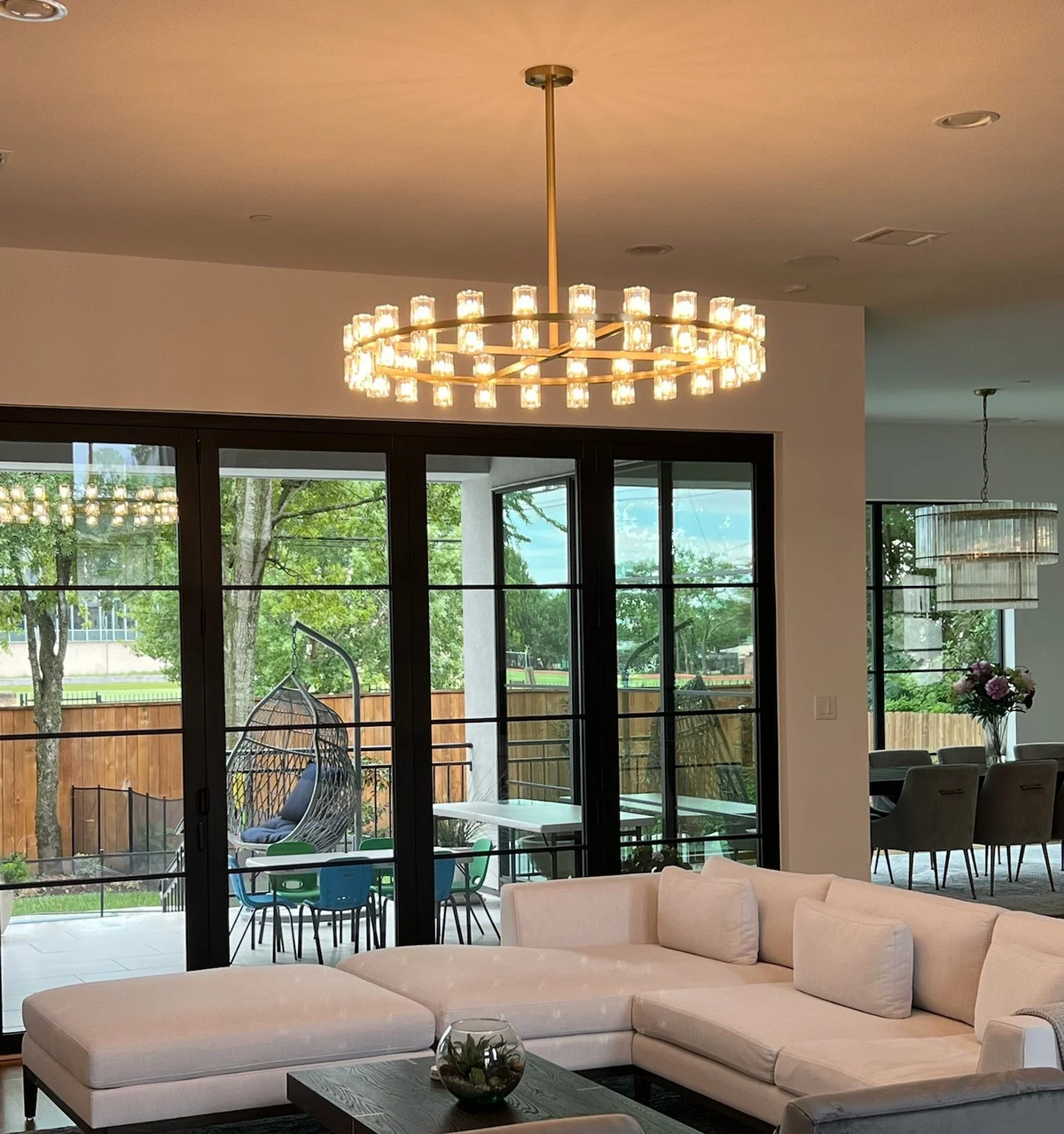 Arcachon Round Chandelier 48" - Dawn Lamps