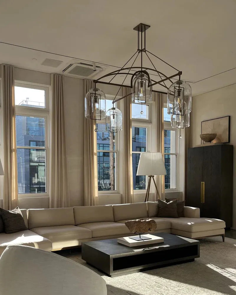 Fulcrum Round Chandelier 73" 5-Lights - Dawn Lamps