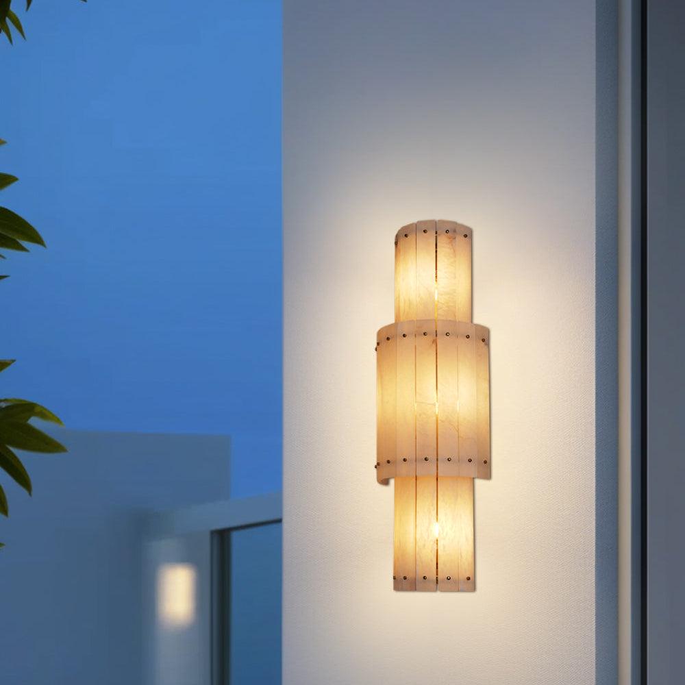 San Marco Alabaster Grand Round Sconce - Dawn Lamps