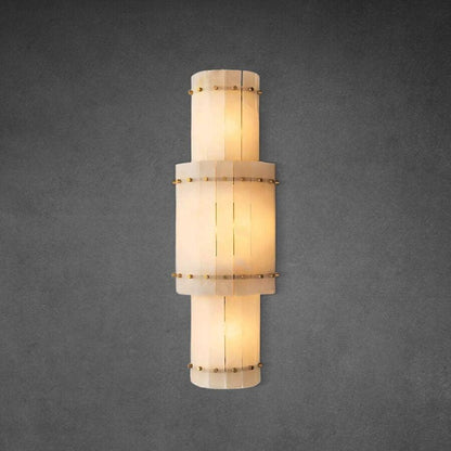 San Marco Alabaster Grand Round Sconce - Dawn Lamps