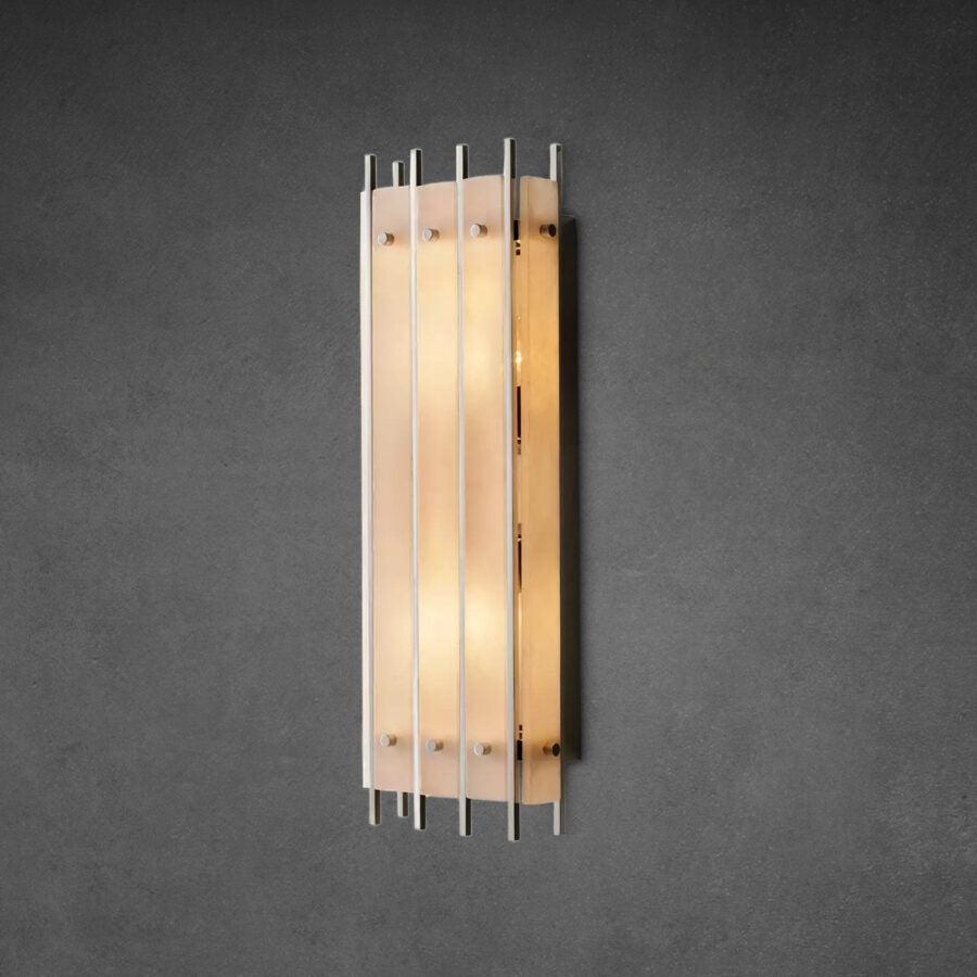 San Marco Alabaster Grand Rectangular Sconce - Dawn Lamps
