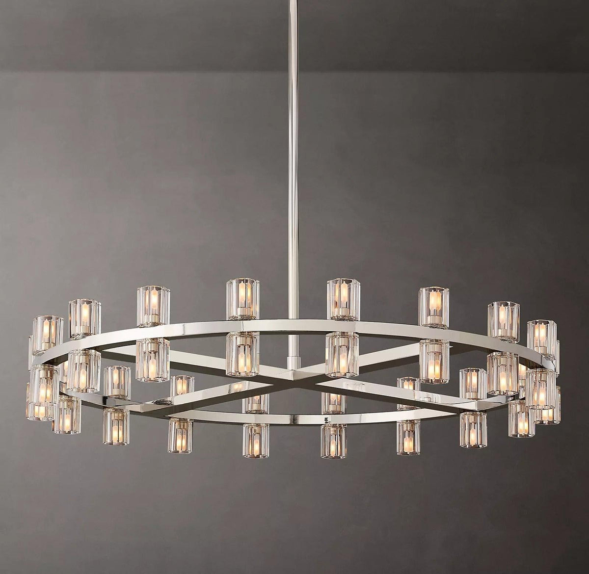 Arcachon Crystal Round Chandelier 36" - Dawn Lamps