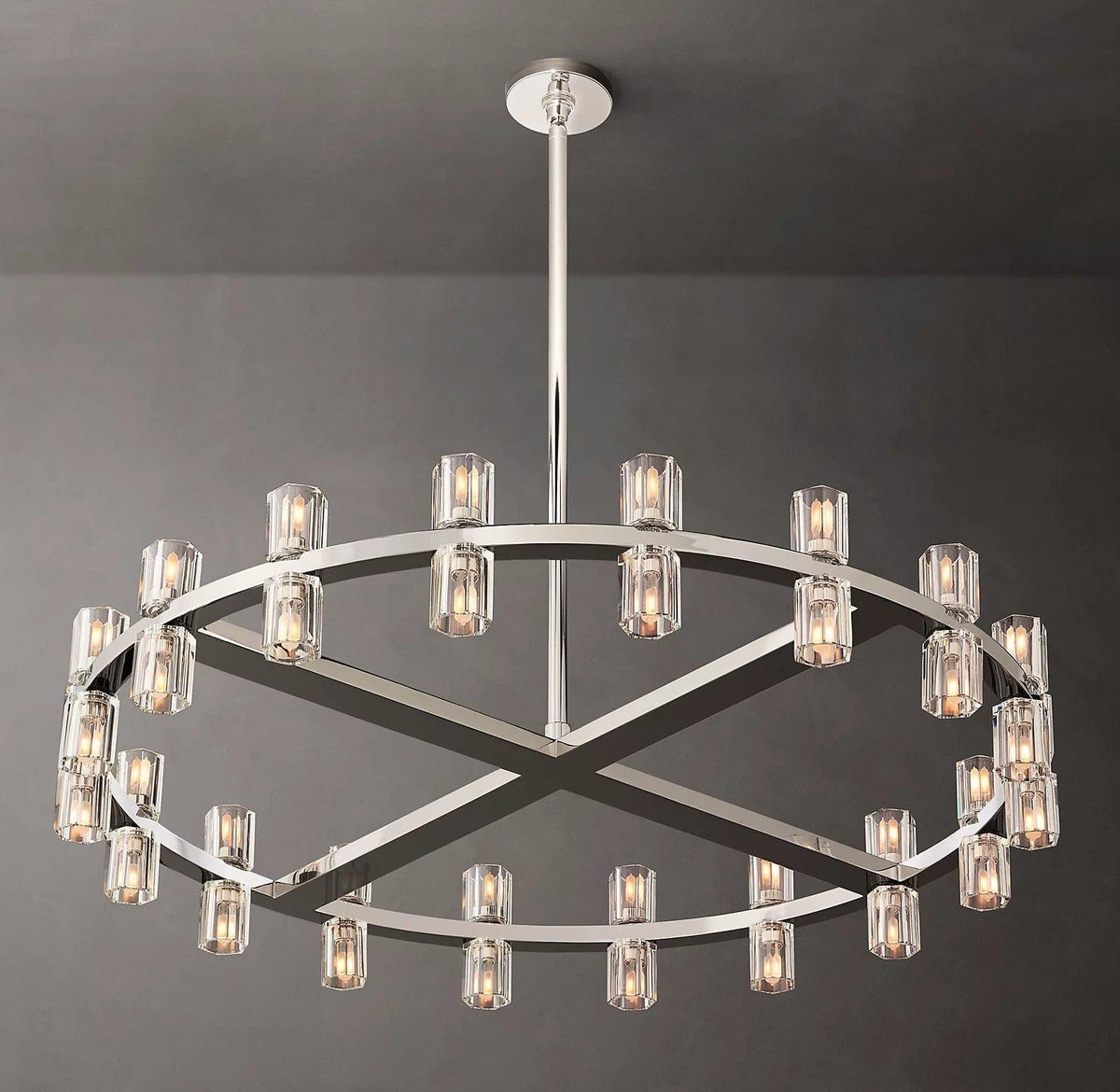 Arcachon Crystal Round Chandelier 36" - Dawn Lamps