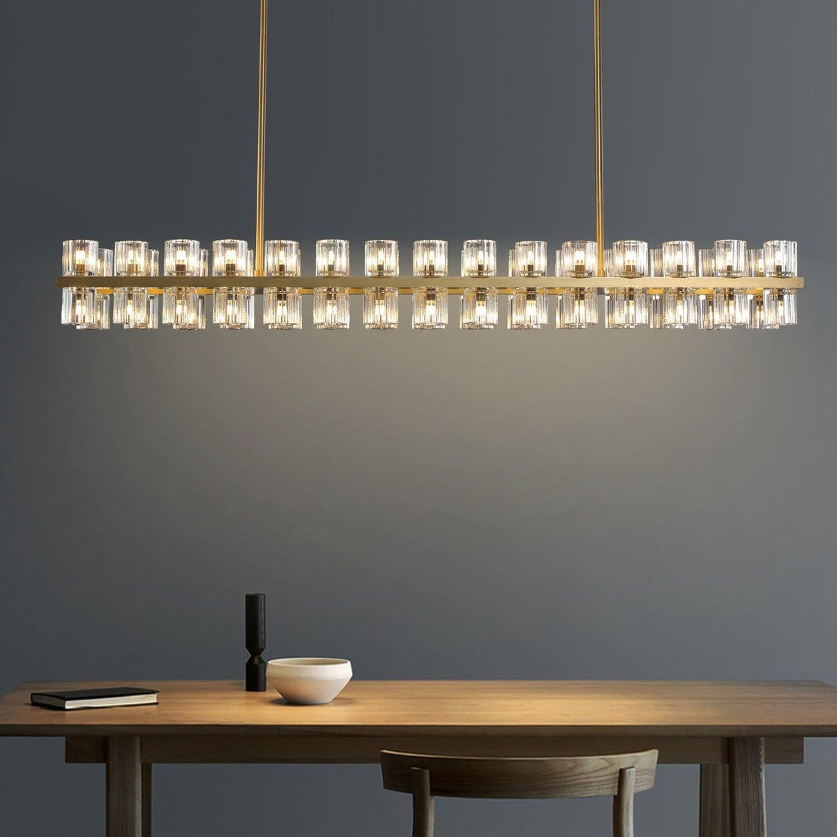 Arcachon Rectangular Chandelier 54" - Dawn Lamps