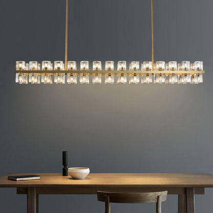 Arcachon Rectangular Chandelier 54" - Dawn Lamps