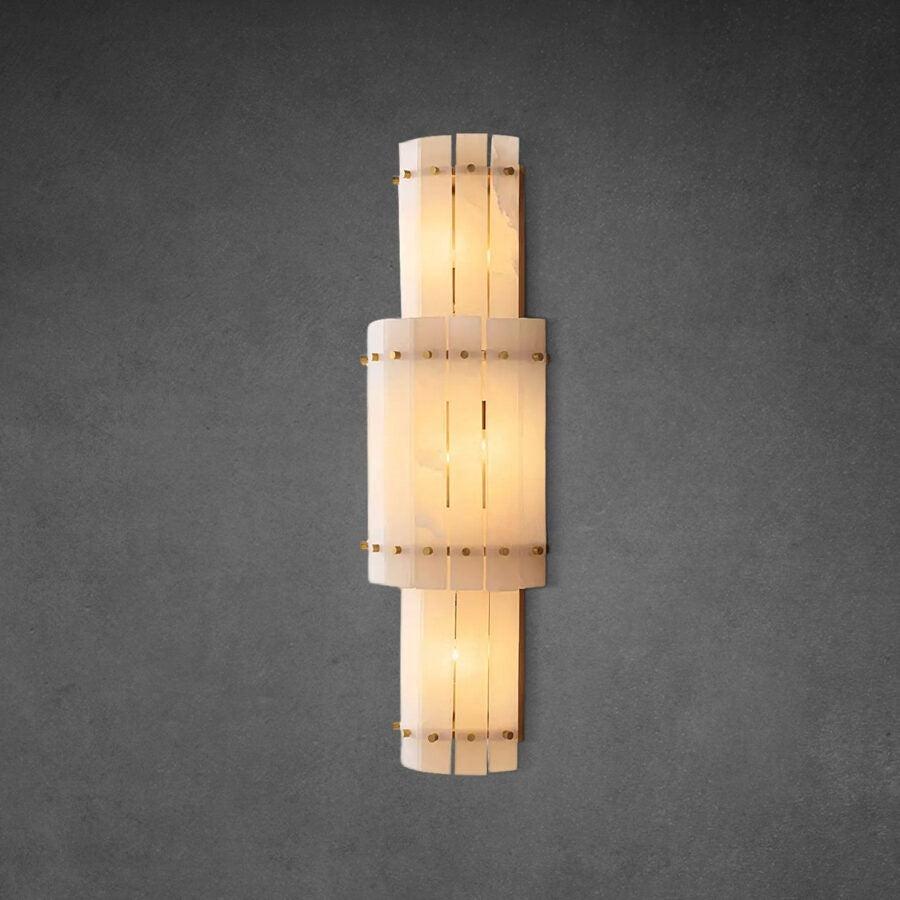 San Marco Alabaster Grand Round Sconce - Dawn Lamps