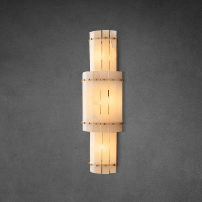 San Marco Alabaster Grand Round Sconce - Dawn Lamps