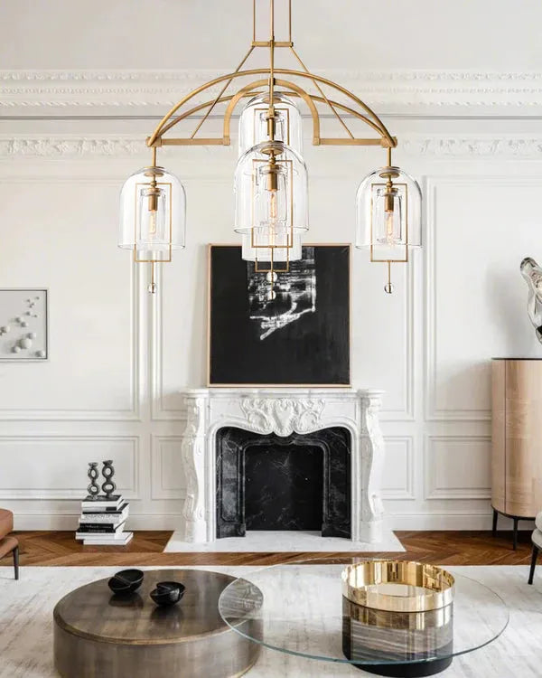 Fulcrum Round Chandelier 73" 5-Lights - Dawn Lamps