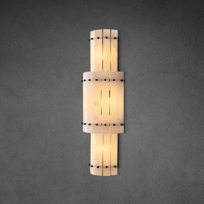 San Marco Alabaster Grand Round Sconce - Dawn Lamps