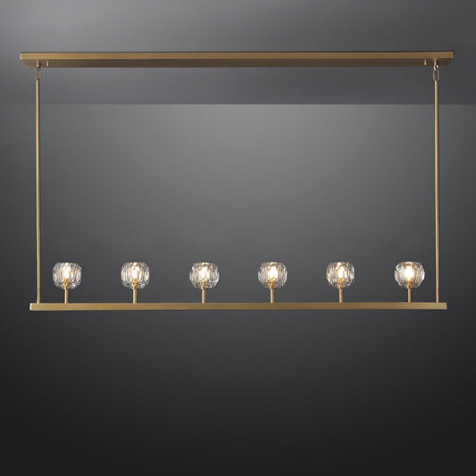 Lumerae 60 Inch Globe Crystal Linear Chandelier