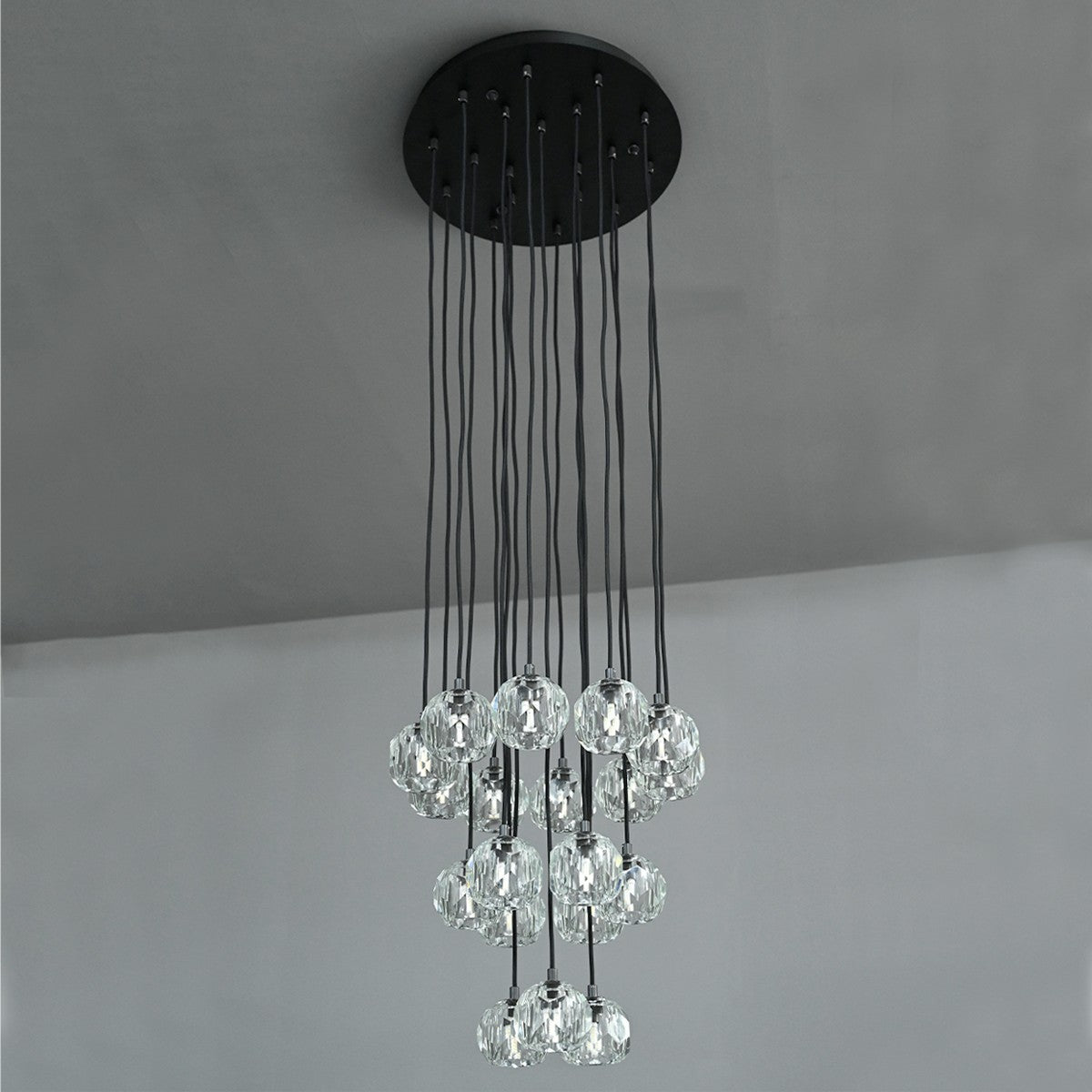 Lumerae 19 Inch Globe Crystal Cascading Chandelier