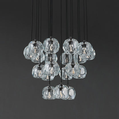 Lumerae 19 Inch Globe Crystal Cascading Chandelier