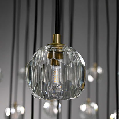 Lumerae 30 Inch Globe Crystal Cascading Chandelier