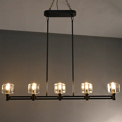 Ardorin 54 Inch Linear Candle Crystal Chandelier
