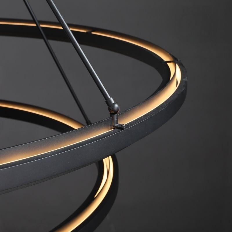 Knight 60 Inch Forged Iron Two-Tier Ring LED Chandelier