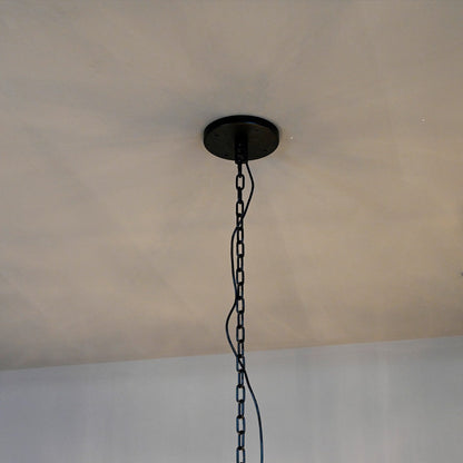 Santa 60 Inch Ribbed Glass Round Chandelier