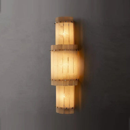San Marco Alabaster Grand Round Sconce - Dawn Lamps
