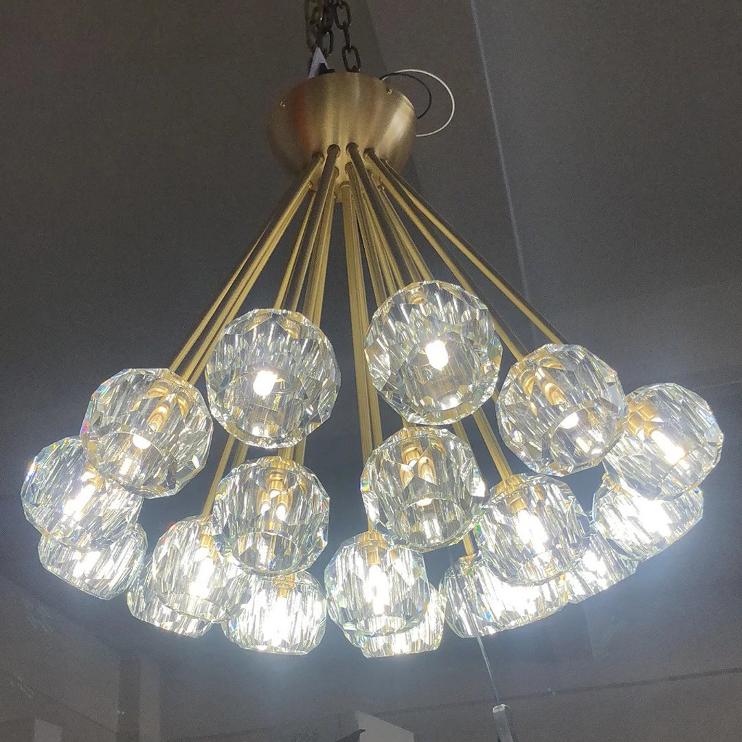 Lumerae 24 Inch Sputnik Globe Crystal Ceiling Chandelier