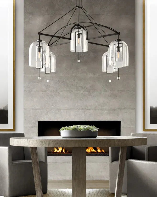 Fulcrum Round Chandelier 73" 5-Lights - Dawn Lamps