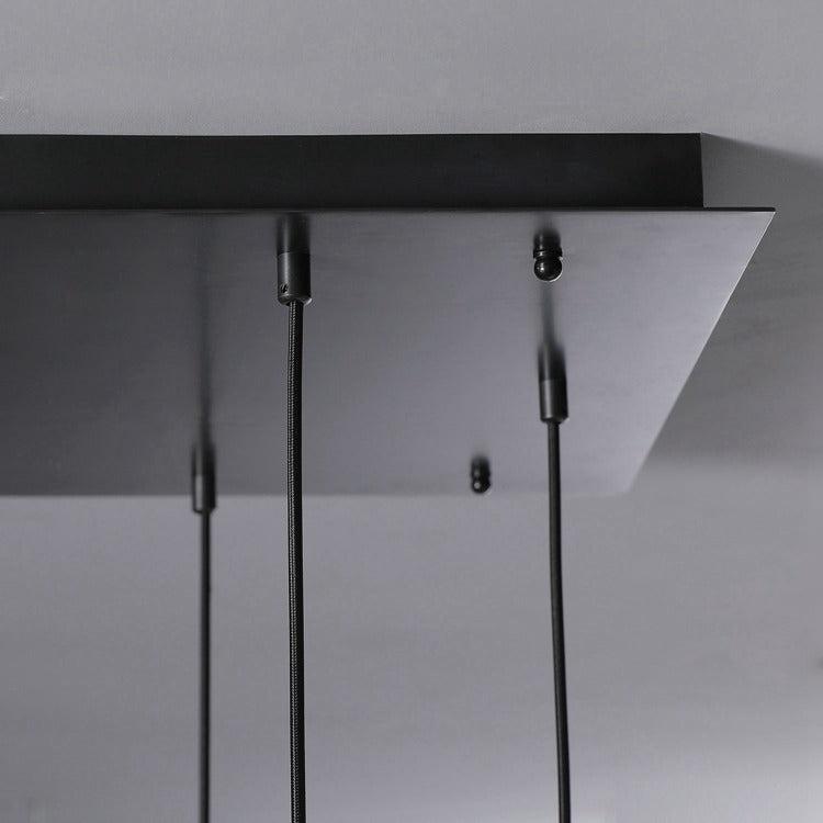 Rain Glass Modern Rectangular Chandelier 54" - Dawn Lamps