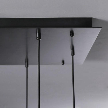 Rain Glass Modern Rectangular Chandelier 54" - Dawn Lamps
