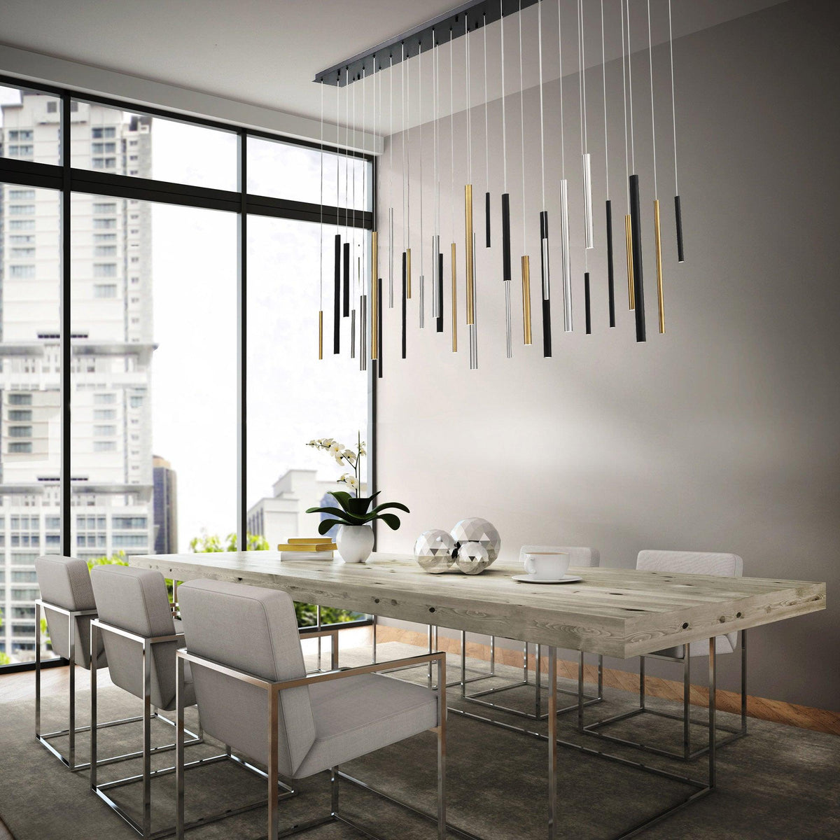 Santana Linear Multi Light Pendant - Dawn Lamps