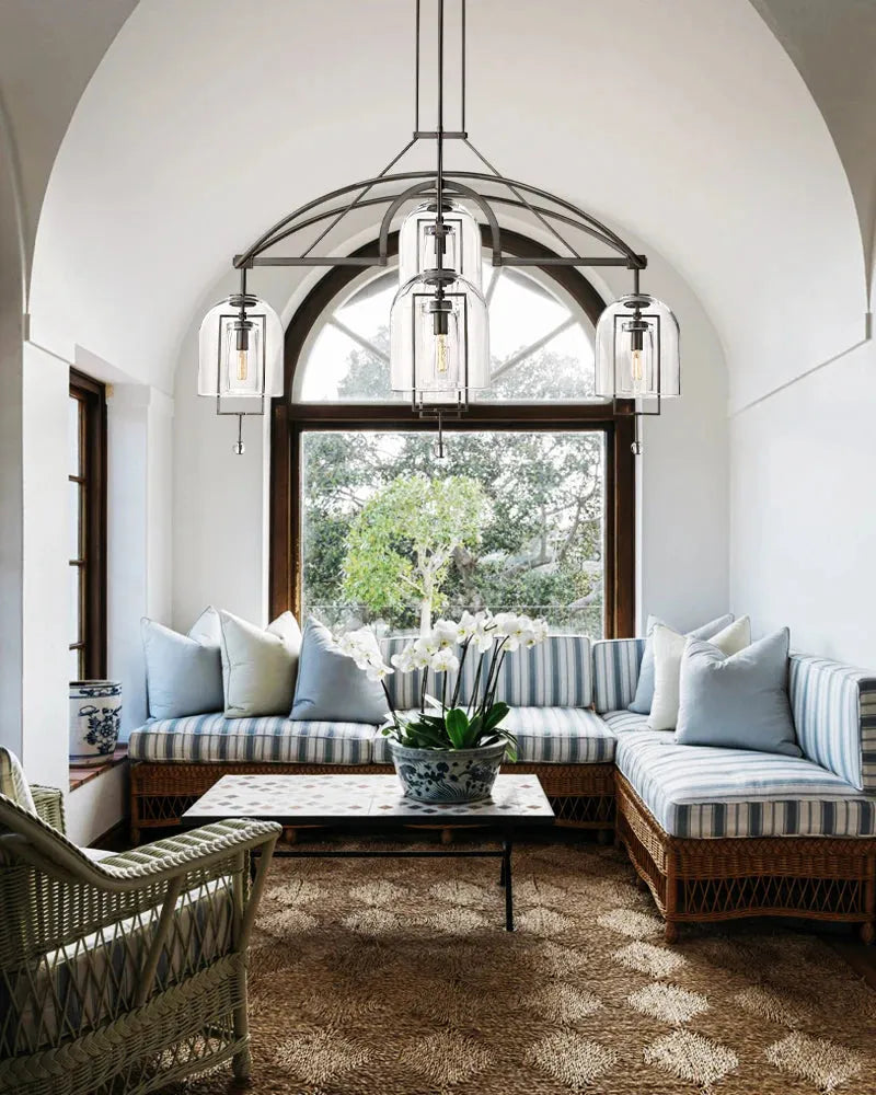 Fulcrum Round Chandelier 73" 5-Lights - Dawn Lamps