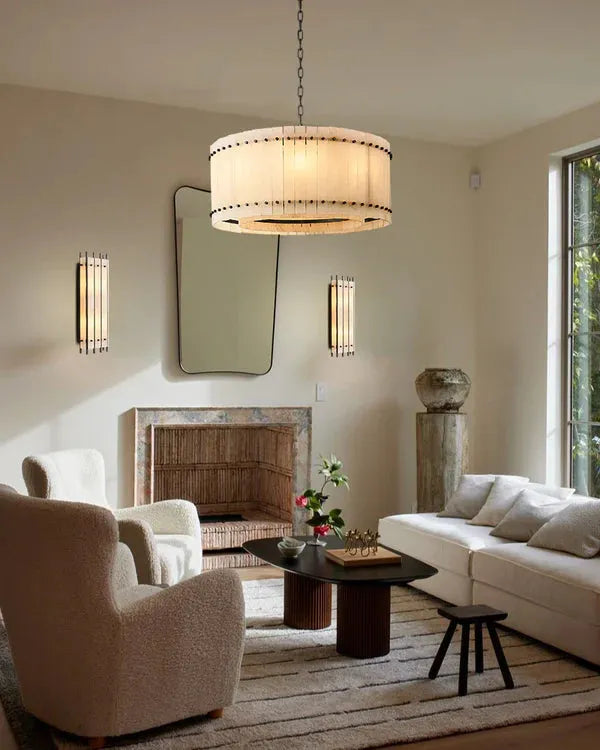 San Marco Alabaster Round Chandelier - Dawn Lamps