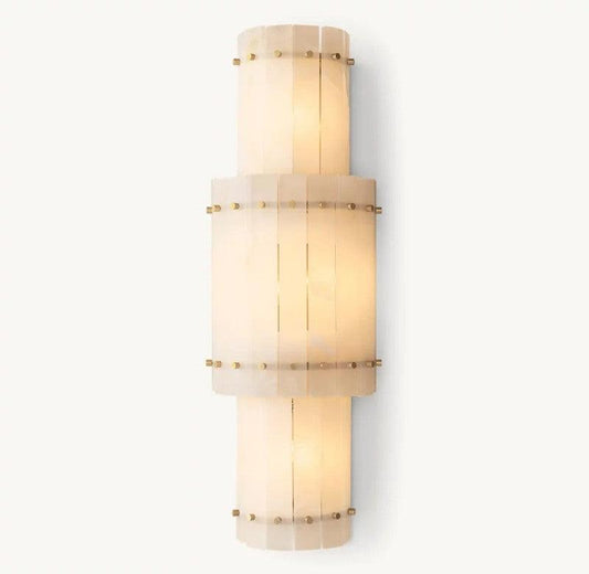 San Marco Alabaster Round Wall Sconce - Dawn Lamps