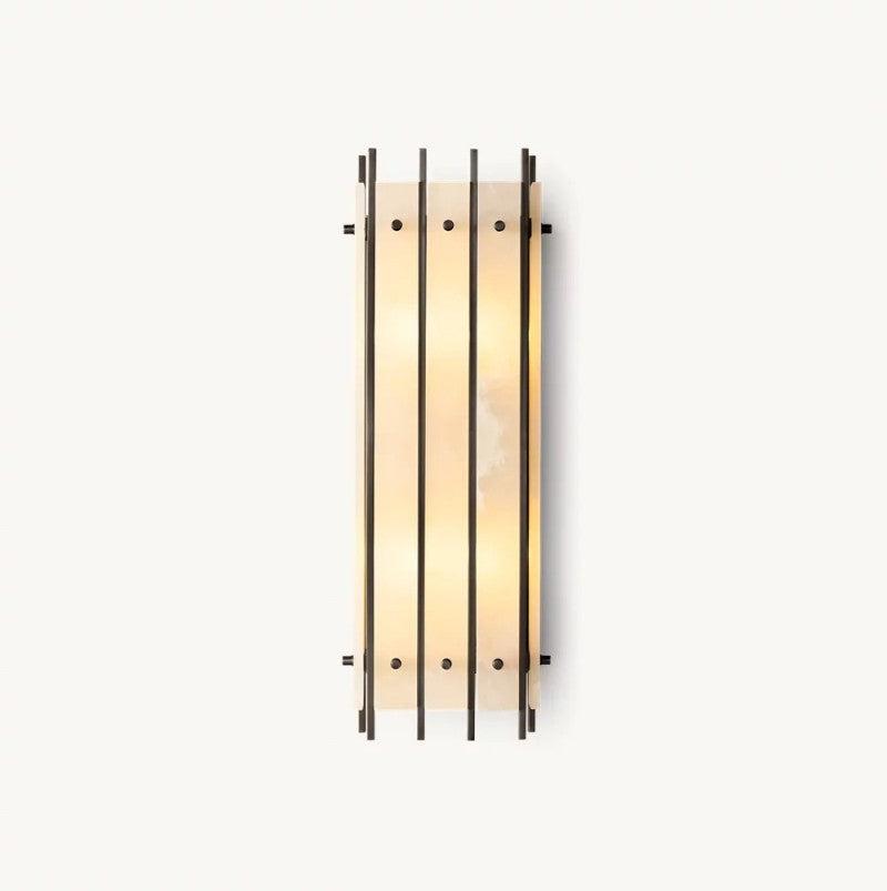 San Marco Alabaster Rectangular Wall Sconce - Dawn Lamps